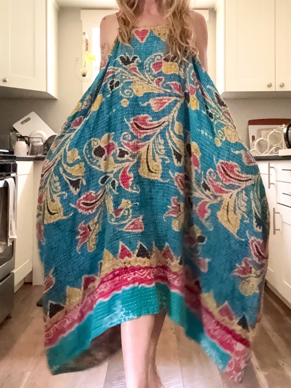 Kantha Bae Boho Maxi Dress with pockets